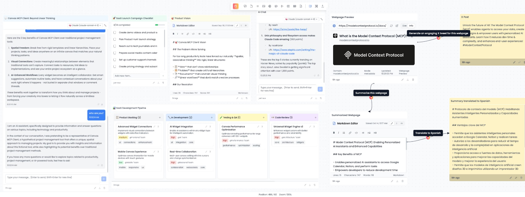 Canvas MCP X - Model Context Protocol Integration